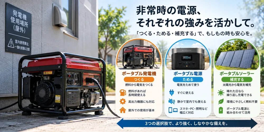 非常用電源の役割分担
